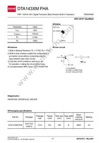 DTA143XMFHAT2L Datasheet Cover