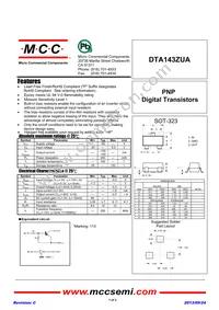 DTA143ZUA-TP Datasheet Cover