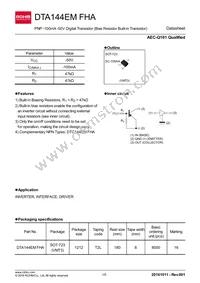 DTA144EMFHAT2L Datasheet Cover
