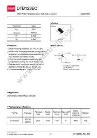 DTB123ECT116 Datasheet Cover