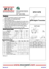 DTC114TE-TP Datasheet Cover