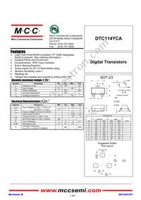 DTC114YCA-TP Datasheet Cover