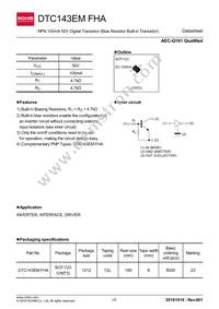 DTC143EMFHAT2L Datasheet Cover