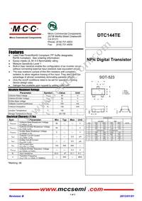 DTC144TE-TP Datasheet Cover