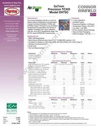DV75C-025.0M Datasheet Cover
