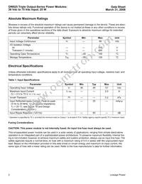 DW025ACL-M Datasheet Page 2