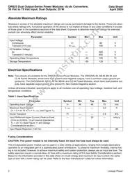 DW025CL-M Datasheet Page 2