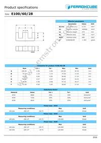 E100/60/28-3C95-G2000 Datasheet Cover