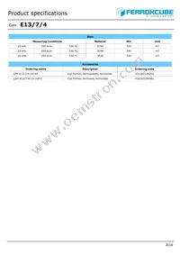E13/7/4-3F36-G200 Datasheet Page 2