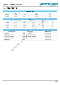 E20/10/5-3F36-G200 Datasheet Page 2