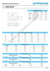 E20/10/6-3F36-G200 Datasheet Cover