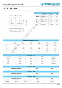E25/10/6-3F36-G200 Datasheet Cover