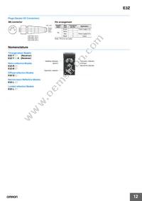 E3Z-B82 0.5M Datasheet Page 12