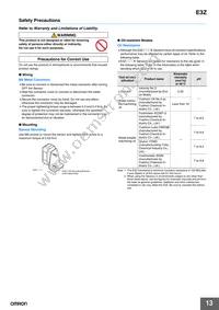 E3Z-B82 0.5M Datasheet Page 13