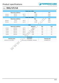 E41/17/12-3C95-G500 Datasheet Page 2