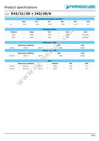 E42/21/20-3C90-G2200 Datasheet Page 2