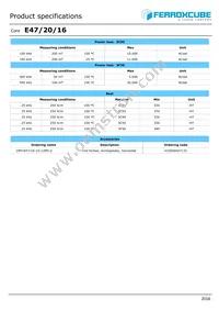 E47/20/16-3C95-G200 Datasheet Page 2