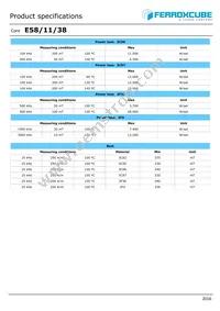 E58/11/38-3F4 Datasheet Page 2