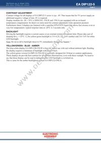 EA DIP122-5HNLED Datasheet Page 3
