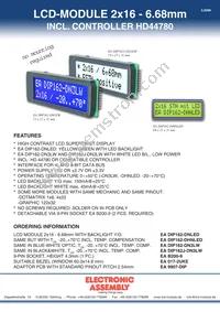 EA DIP162J-DN3LW Datasheet Cover