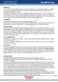 EA EDIPTFT70-A Datasheet Page 3