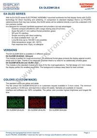 EA OLEDM128-6LWA Datasheet Page 2