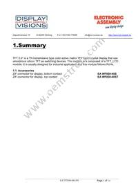 EA TFT050-84ANN Datasheet Page 3