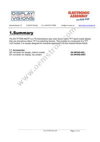 EA TFT050-84ATP Datasheet Page 3