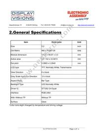 EA TFT052-41ANN Datasheet Page 4