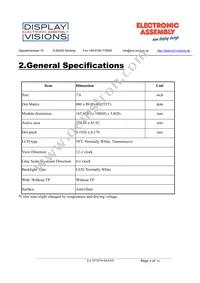 EA TFT070-84ANN Datasheet Page 4