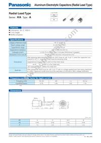 ECE-A1HKA330Q Datasheet Cover