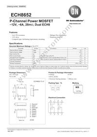 ECH8652-TL-H Datasheet Cover