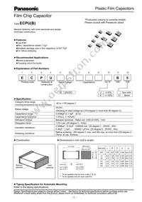 ECP-U1E105KB5 Datasheet Cover