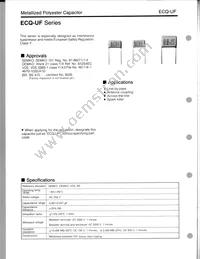 ECQ-U2A103MF Datasheet Cover