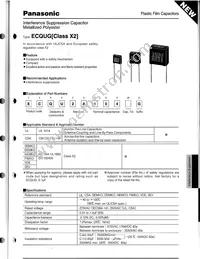 ECQ-U2A105MG Datasheet Cover
