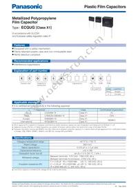 ECQ-U3A105MGA Datasheet Cover