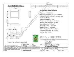 ECS-200-CDX-0998 Datasheet Cover