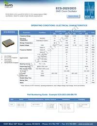 ECS-2033-245.7-BN-TR Datasheet Cover