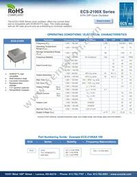 ECS-2100AX-092.1 Datasheet Cover