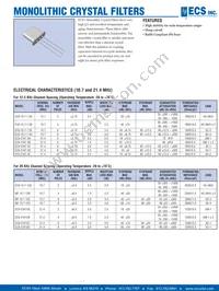 ECS-21K-30B Datasheet Cover