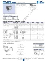 ECS-2200B-320 Datasheet Cover