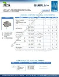 ECS-2200BX-500 Datasheet Cover