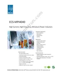 ECS-MPI4040R4-R33-R Datasheet Cover