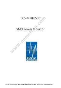 ECS-MPIL0530-4R7MC Datasheet Cover