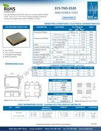 ECS-TXO-2520-33-240-AN-TR Datasheet Cover