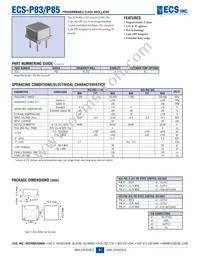 ECS-UPO-8PIN Datasheet Cover