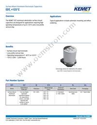 EDT476M025A9LAA Datasheet Cover