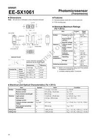 EE-SX1061 Datasheet Cover