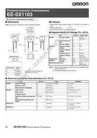 EE-SX1103 Datasheet Cover