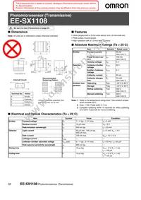 EE-SX1108 Datasheet Cover